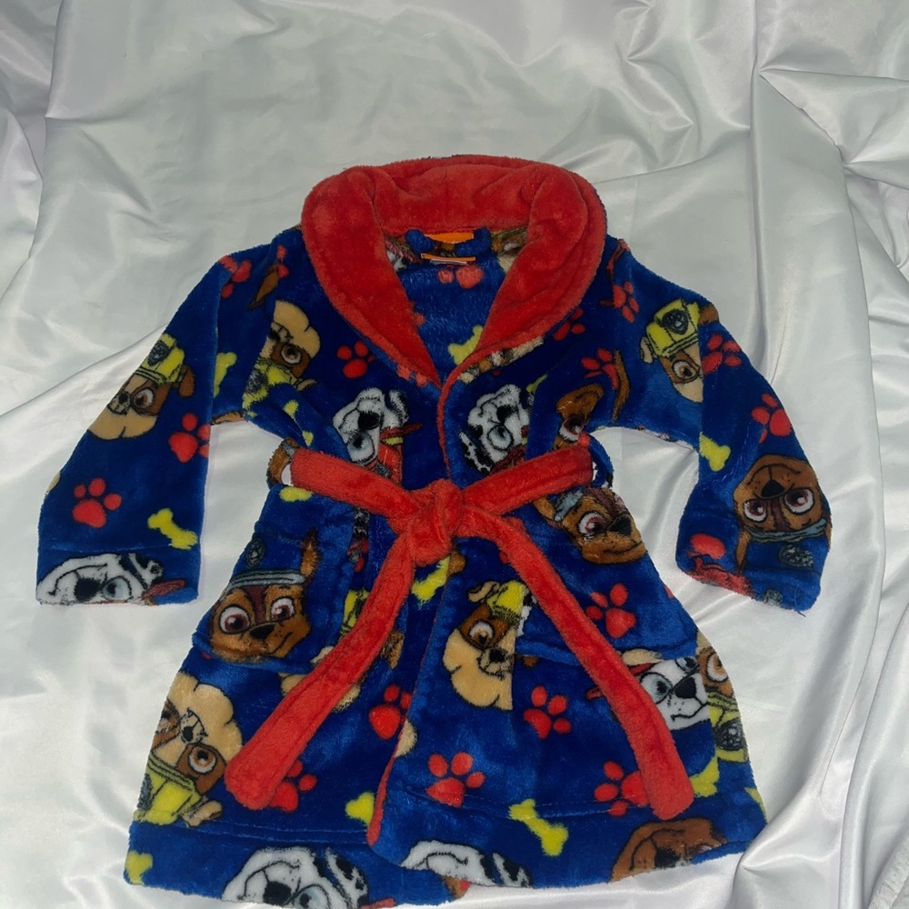 Kids Cartoon Character Robe - Blue and Red 2t